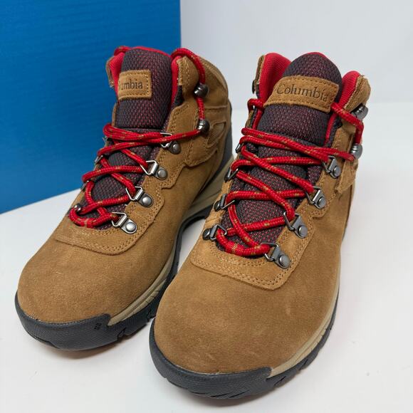 Columbia Newton Ridge Plus Waterproof Amped Women's 6.5 Brown Red NEW - Picture 3 of 11